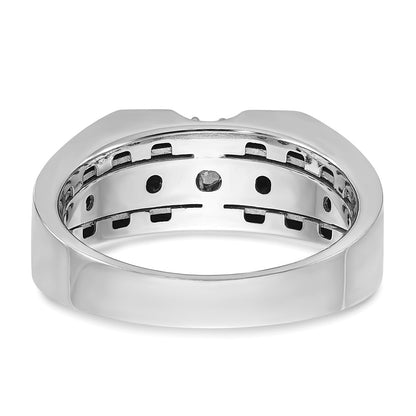14k Two-tone Gold Men's 3/8 carat Diamond Complete Ring