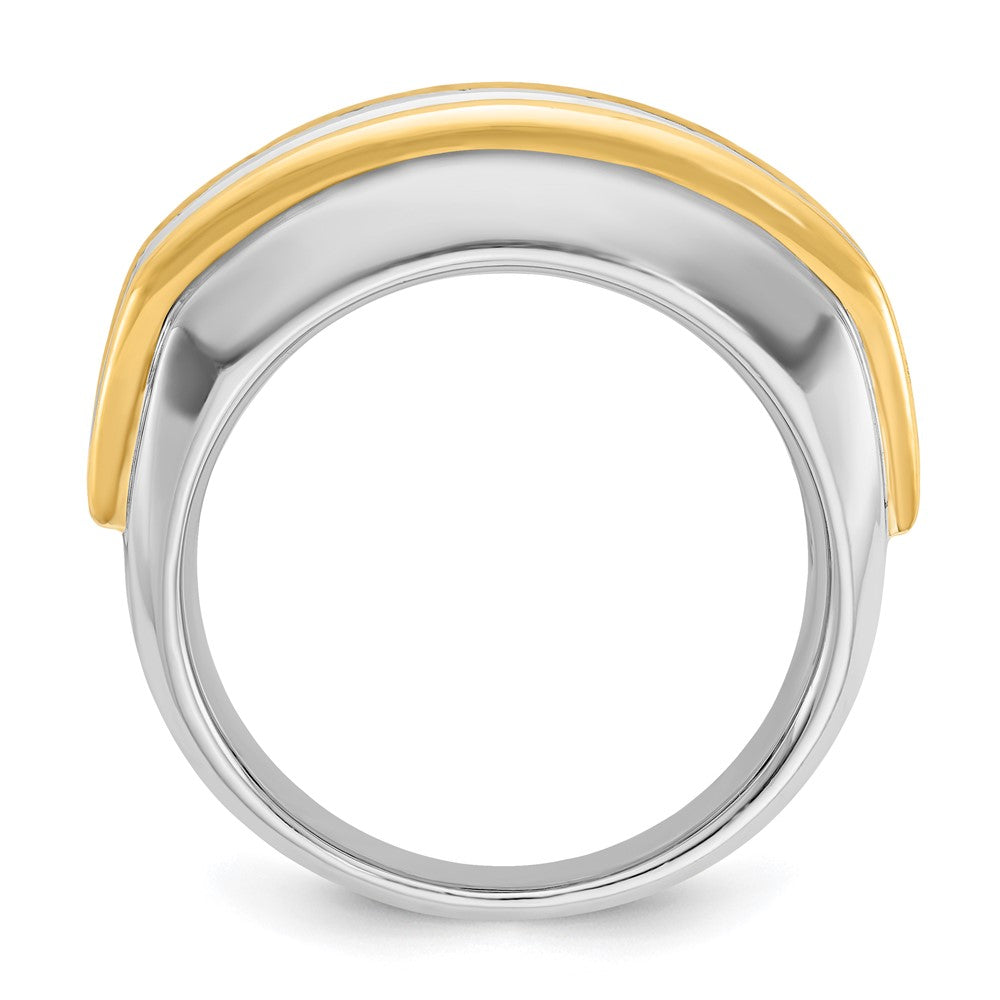 14k Two-tone Gold Men's 1.5 carat Diamond Complete Ring
