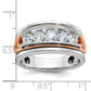 14k White/Rose Gold Two-tone Gold White/Rose Gold Men's 1 carat Diamond Complete Ring