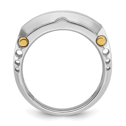 14k Two-tone Gold Men's 1 carat Diamond Complete Ring