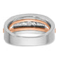 14k White/Rose Gold Two-tone Gold White/Rose Gold Men's Diamond Ring Mounting