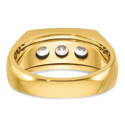 14k Two-tone Gold Men's 1 carat Diamond Complete Ring