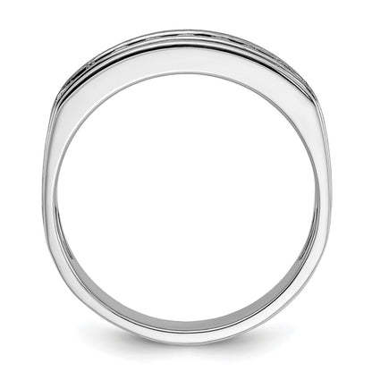 14k White Gold Men's 1/2 carat Diamond Complete Ring