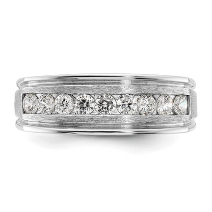 14k White Gold Men's 1/2 carat Diamond Complete Ring