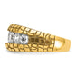 14k Yellow Gold Men's 2 carat Diamond Nugget Complete Ring
