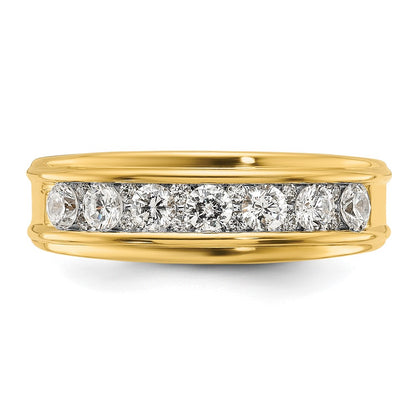 14k Yellow Gold Men's 7/8 carat Diamond Complete Ring