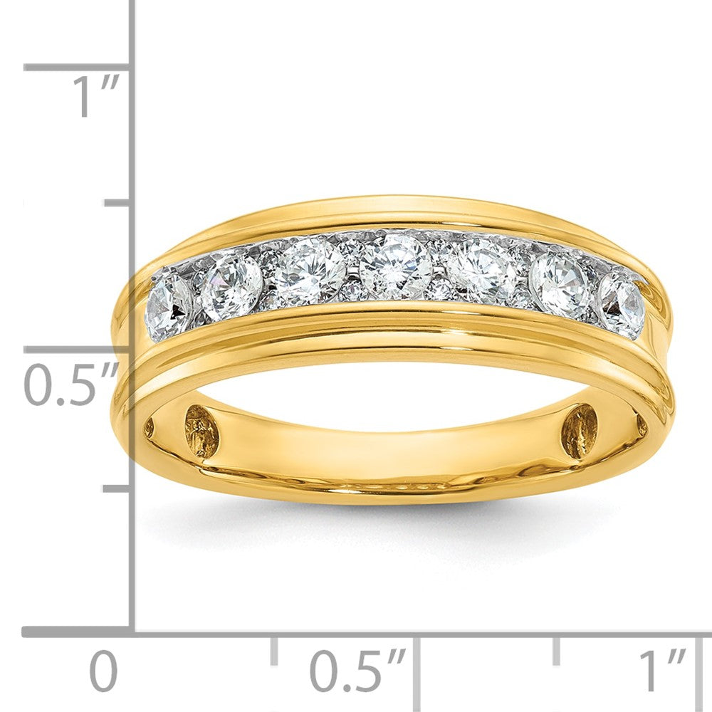 14k Yellow Gold Men's 7/8 carat Diamond Complete Ring