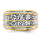 14k Yellow & Rhodium Gold with White Rhodium Men's 2 carat Diamond Complete Ring