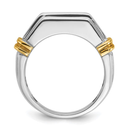14k Two-tone Gold Men's 2 carat Diamond Complete Ring