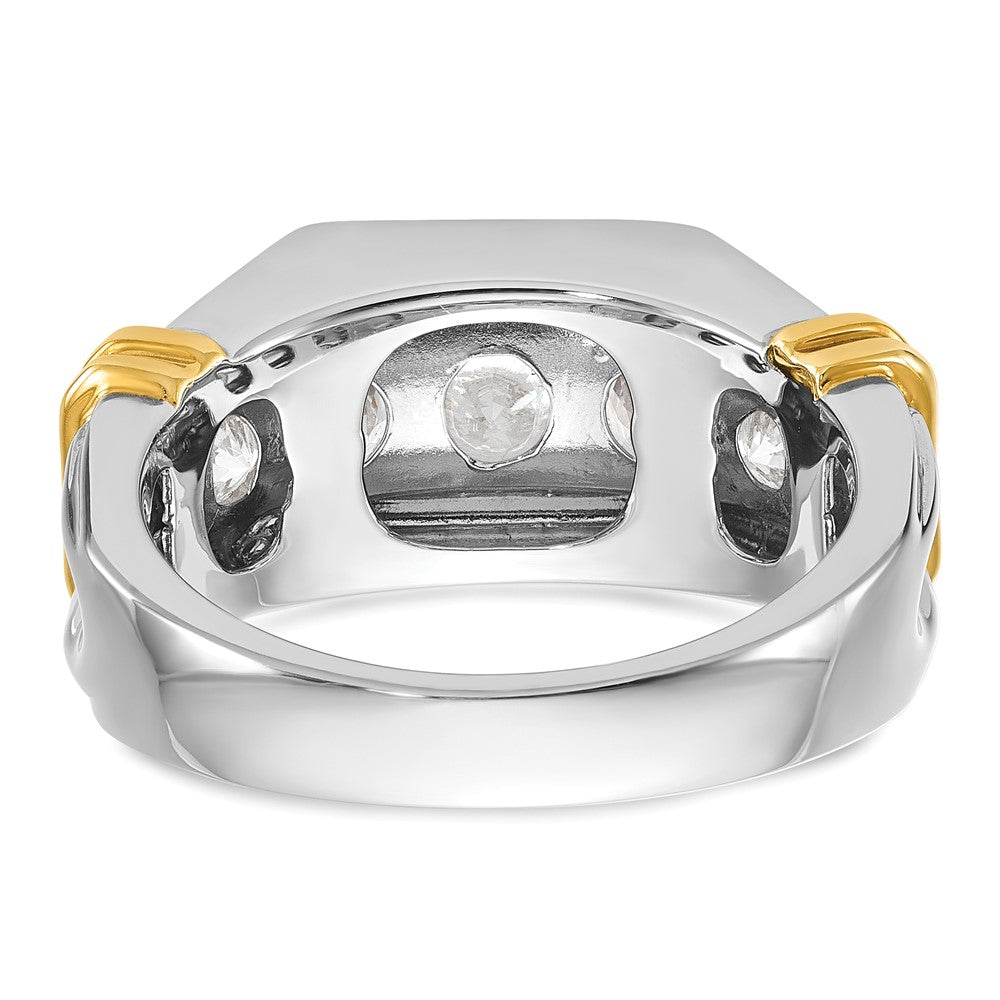 14k Two-tone Gold Men's 2 carat Diamond Complete Ring