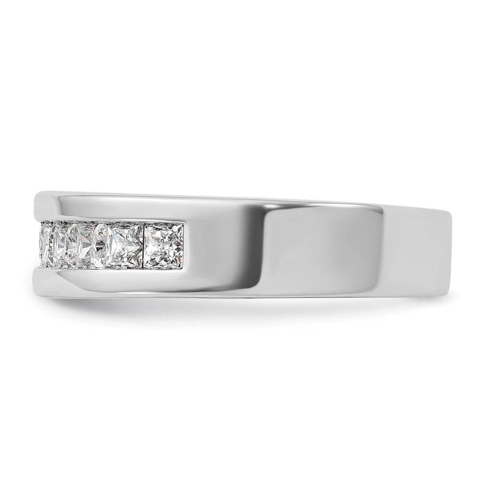 14k White Gold Men's 1 carat Diamond Complete Ring