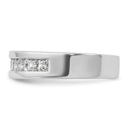 14k White Gold Men's 1 carat Diamond Complete Ring