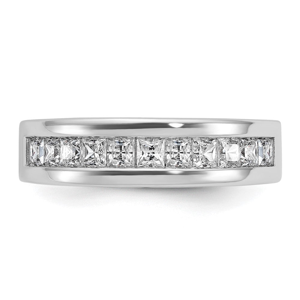 14k White Gold Men's 1 carat Diamond Complete Ring