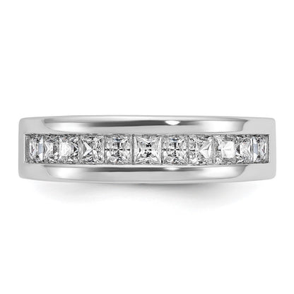 14k White Gold Men's 1 carat Diamond Complete Ring