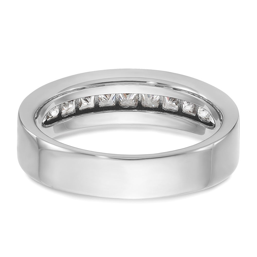 14k White Gold Men's 1 carat Diamond Complete Ring