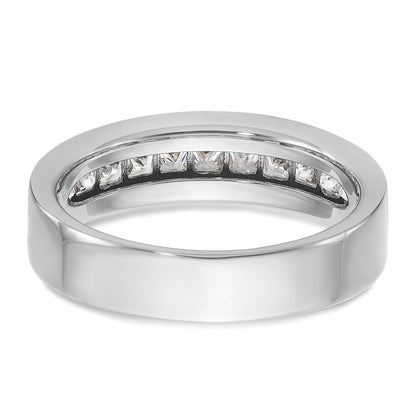 14k White Gold Men's 1 carat Diamond Complete Ring