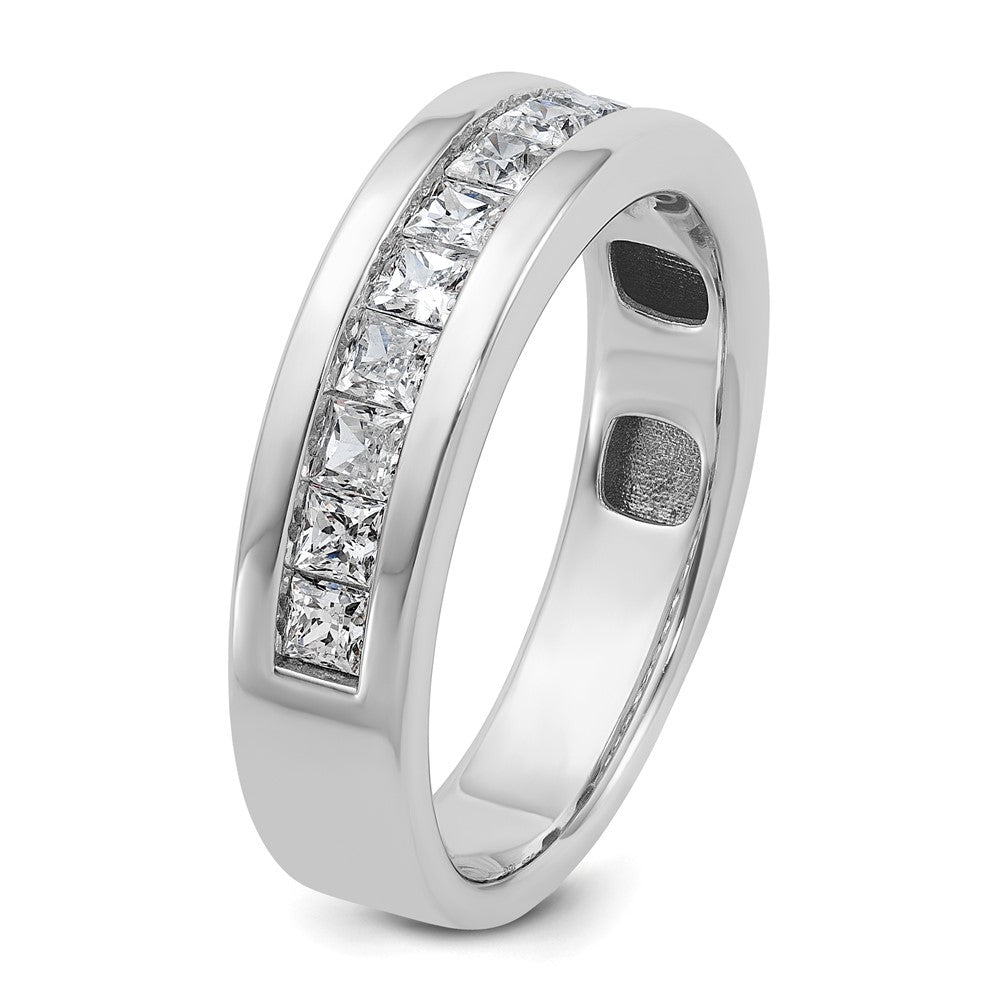14k White Gold Men's 1 carat Diamond Complete Ring