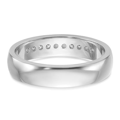 14k White Gold Men's 1/4 carat Diamond Complete Ring