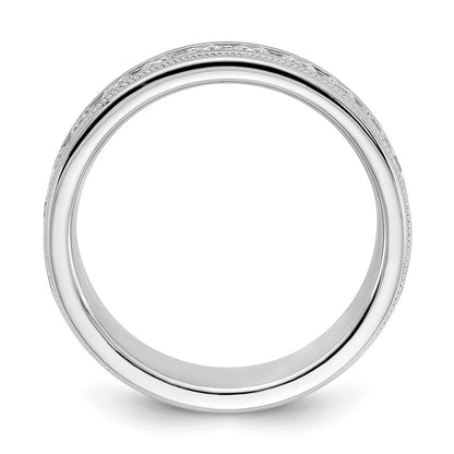14k White Gold Men's 1 carat Diamond Milgrain Complete Ring