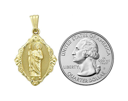 14K Gold Saint Jude Medallion