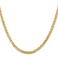14K Yellow Gold 26 inch 4mm Semi-Solid Anchor with Lobster Clasp Chain Necklace