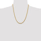 14K Yellow Gold 22 inch 4mm Semi-Solid Anchor with Lobster Clasp Chain Necklace