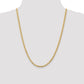 14K Yellow Gold 24 inch 4mm Semi-Solid Anchor with Lobster Clasp Chain Necklace