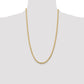14K Yellow Gold 26 inch 4mm Semi-Solid Anchor with Lobster Clasp Chain Necklace