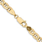 14K Yellow Gold 24 inch 4.75mm Semi-Solid Anchor with Lobster Clasp Chain Necklace