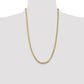 14K Yellow Gold 26 inch 4.75mm Semi-Solid Anchor with Lobster Clasp Chain Necklace