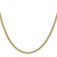 14K Yellow Gold 26 inch 2.4mm Semi-Solid Anchor with Spring Ring Clasp Chain Necklace