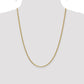 14K Yellow Gold 24 inch 2.4mm Semi-Solid Anchor with Spring Ring Clasp Chain Necklace