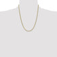14K Yellow Gold 22 inch 3.2mm Semi-Solid Anchor with Lobster Clasp Chain Necklace