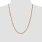 14K Yellow Gold 24 inch 3.2mm Semi-Solid Anchor with Lobster Clasp Chain Necklace
