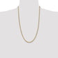14K Yellow Gold 26 inch 3.2mm Semi-Solid Anchor with Lobster Clasp Chain Necklace