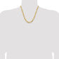 14K Yellow Gold 20 inch 8.5mm Semi-Solid Figaro with Lobster Clasp Chain Necklace