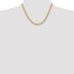 14K Yellow Gold 7.5mm Semi-Solid Curb Chain Necklace 18 Inch
