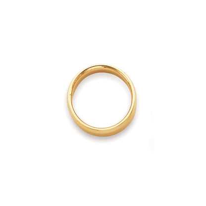 Solid 18K Yellow Gold 4mm Bevel Edge Comfort Fit Men's/Women's Wedding Band Ring Size 6