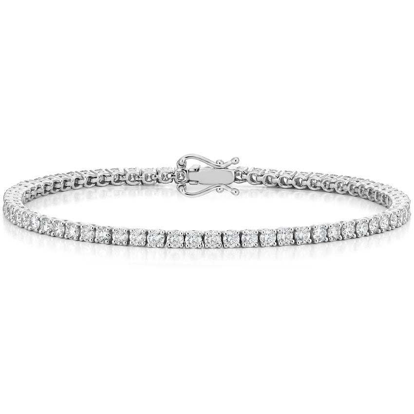 5 ct. tw. Classic Four-Prong Natural Diamond Tennis Bracelet in 14K White Gold