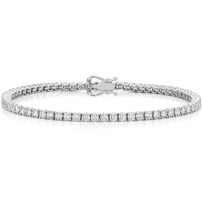 5 ct. tw. Classic Four-Prong Natural Diamond Tennis Bracelet in 14K White Gold