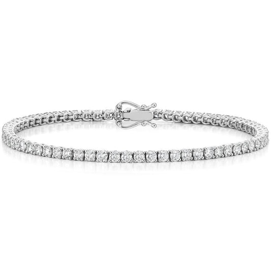 5 ct. tw. Classic Four-Prong Natural Diamond Tennis Bracelet in 14K White Gold