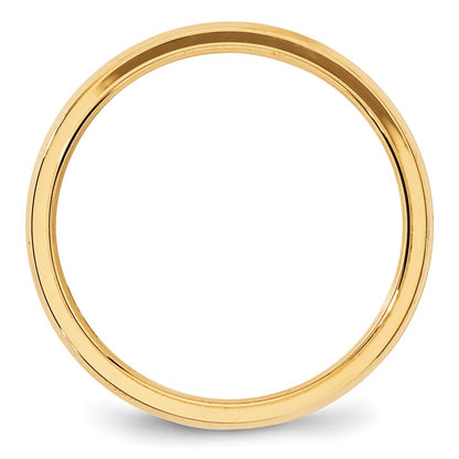 Solid 18K Yellow Gold 4mm Bevel Edge Comfort Fit Men's/Women's Wedding Band Ring Size 6