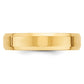 Solid 18K Yellow Gold 5mm Bevel Edge Comfort Fit Men's/Women's Wedding Band Ring Size 5