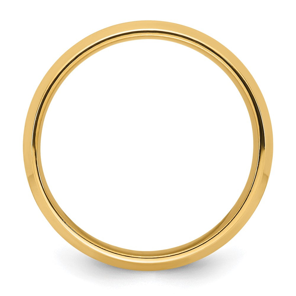 Solid 14K Yellow Gold 7mm Bevel Edge Comfort Fit Men's/Women's Wedding Band Ring Size 4