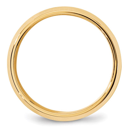 Solid 18K Yellow Gold 7mm Bevel Edge Comfort Fit Men's/Women's Wedding Band Ring Size 12.5
