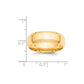 Solid 18K Yellow Gold 7mm Bevel Edge Comfort Fit Men's/Women's Wedding Band Ring Size 12
