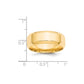 Solid 18K Yellow Gold 8mm Bevel Edge Comfort Fit Men's/Women's Wedding Band Ring Size 5