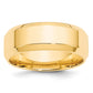 Solid 18K Yellow Gold 8mm Bevel Edge Comfort Fit Men's/Women's Wedding Band Ring Size 4