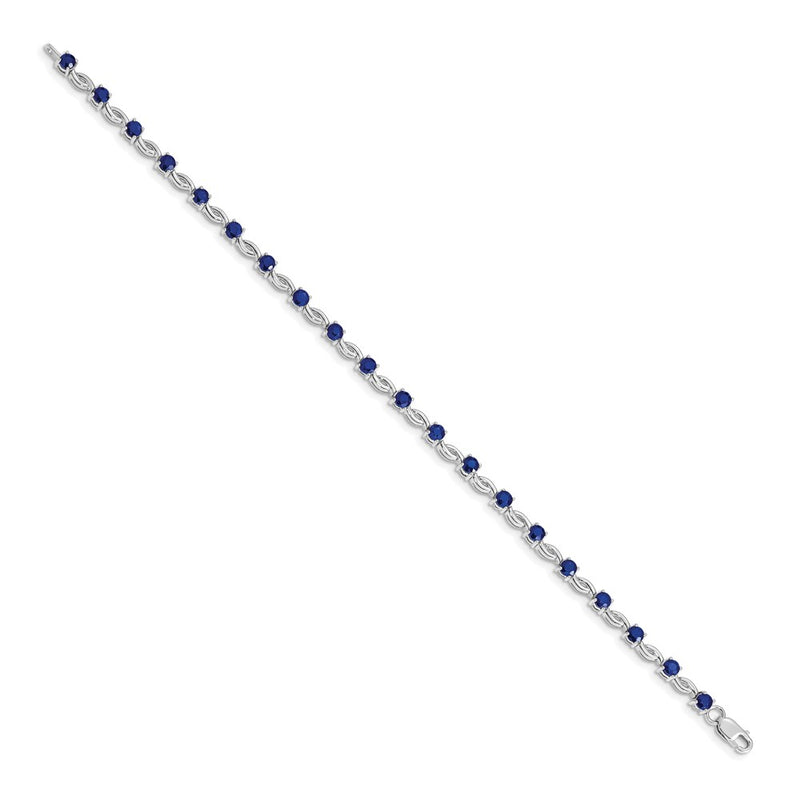 14k White Gold Sapphire Bracelet