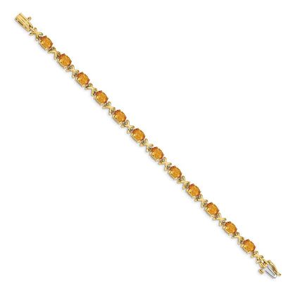 14k Yellow Gold Citrine Bracelet